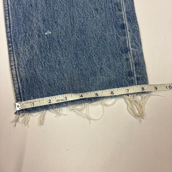 Vintage 90s Levi's 501 Straight Leg Jeans Made in USA 35x28.5 Distressed - Picture 9 of 12